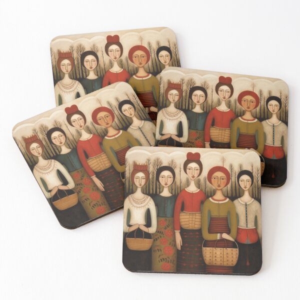 Item preview, The Harvesters, folk art style designed and sold by SBD-Shop.
