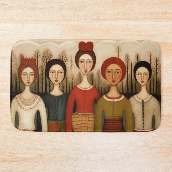 Item preview, The Harvesters, folk art style designed and sold by SBD-Shop.