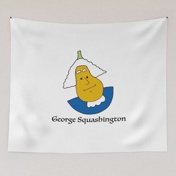 Item preview, George Squashington History Pun Cartoon Drawing designed and sold by rosaliemillen.