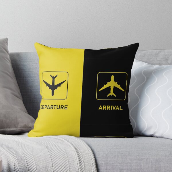 Aviation Arrival Departure T-Shirts & More Throw Pillow
