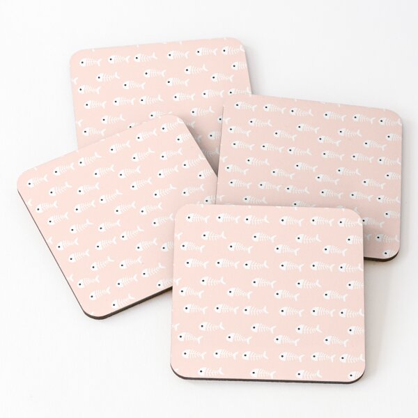Item preview, White Fish Bone Pink Pattern designed and sold by Moyanana.