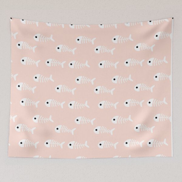 Item preview, White Fish Bone Pink Pattern designed and sold by Moyanana.