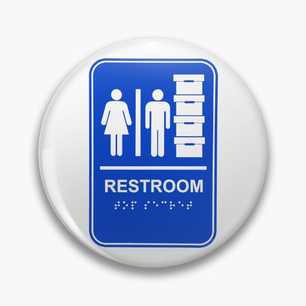 Item preview, blue Trump Restroom and Document Storage - TOP SECRET in braille designed and sold by Thelittlelord.