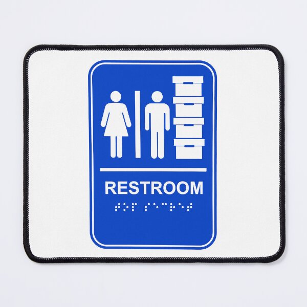Item preview, blue Trump Restroom and Document Storage - TOP SECRET in braille designed and sold by Thelittlelord.
