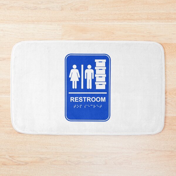 Item preview, blue Trump Restroom and Document Storage - TOP SECRET in braille designed and sold by Thelittlelord.