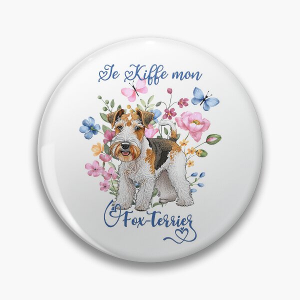 Item preview, Wire Fox Terrier dog, I love my Fox terrier for terrier lovers, in French designed and sold by isaweb.