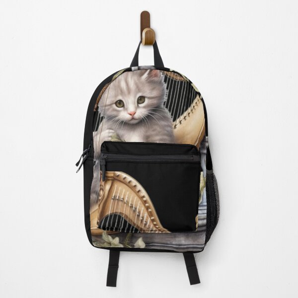Item preview, Cute Cat playing the harp designed and sold by Jaro90.