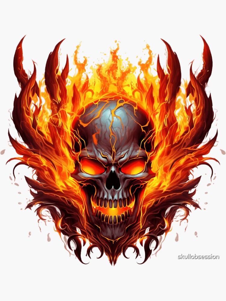 Anime Lucifer in the Gates of Hell Sticker for Sale by IdesignStudio77