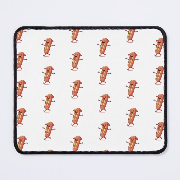 Item preview, Eat Happy Not Healthy Cute walking Hot-dog mustard designed and sold by Sara-Design2.