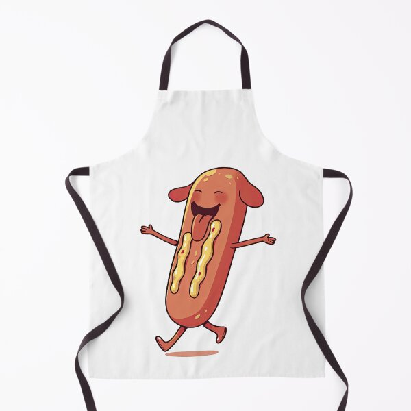 Item preview, Eat Happy Not Healthy Cute walking Hot-dog mustard designed and sold by Sara-Design2.