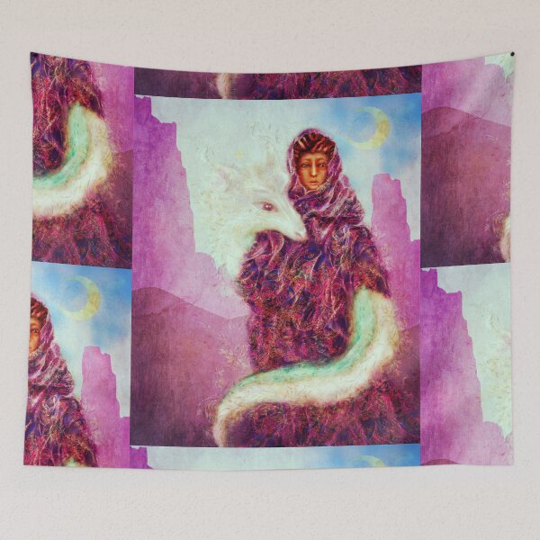 Item preview, Fantasy Fairy Queen Royal Core Crescent Moon Desert Pearl Dragon designed and sold by Monica Laipple.