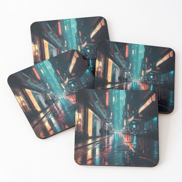 Item preview, Rainy Street Cyberpunk Elements designed and sold by cyberartmaker.