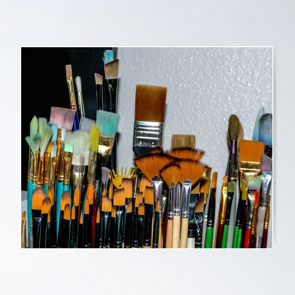 artist, brushes, paint brushes Poster for Sale by msapparels