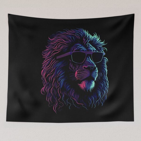 Item preview, Colorful Lion Portrait designed and sold by Xhevahir.