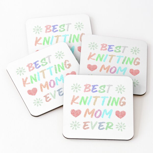 Item preview, Best knitting mom ever - t-shirt design - Sticker Redbubble designed and sold by bluehatgraphics.