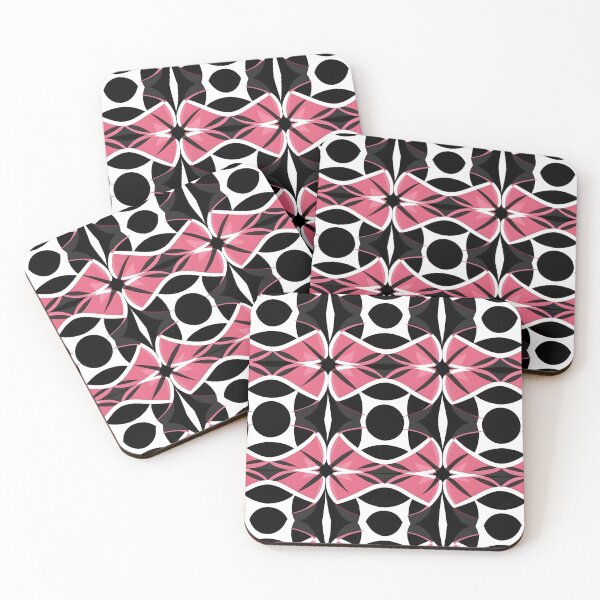 Item preview, Pink and Black Shapes Abstract Pattern  designed and sold by palaco210.