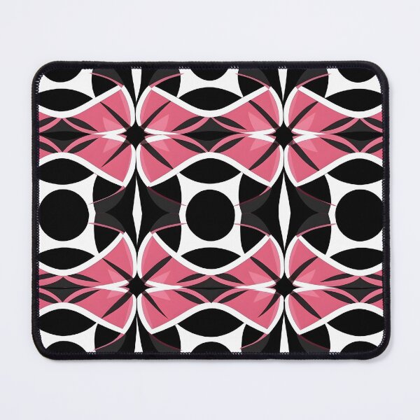 Item preview, Pink and Black Shapes Abstract Pattern  designed and sold by palaco210.