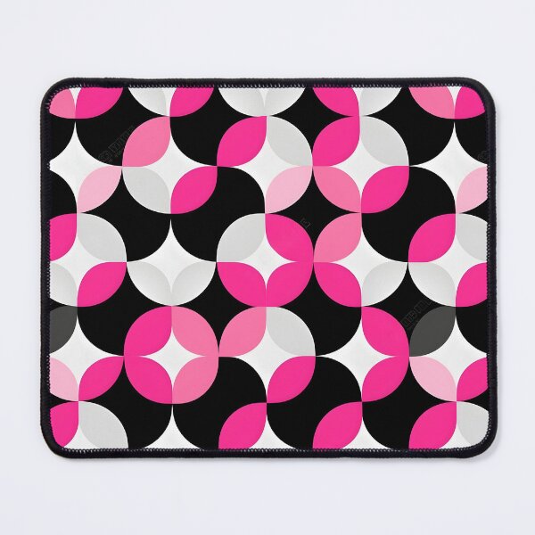 Item preview, Pink and Black Shapes Abstract Pattern  designed and sold by palaco210.