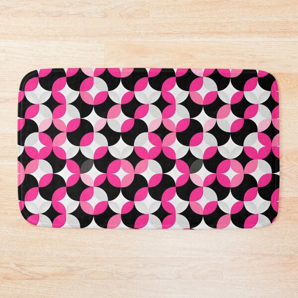 Item preview, Pink and Black Shapes Abstract Pattern  designed and sold by palaco210.