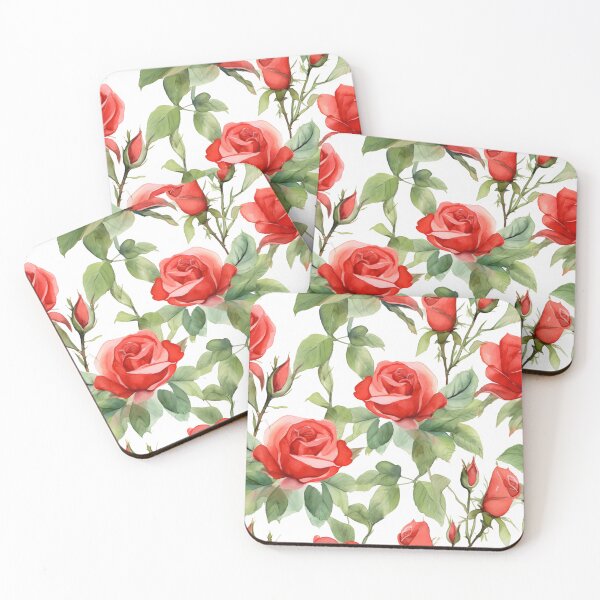 Item preview, Red Roses Nature Pattern designed and sold by trajeado14.