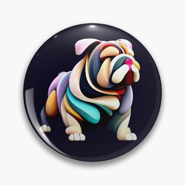 Item preview, Abstract Bulldog in Vibrant and Coloreful Art - Full Dogs Portrait designed and sold by Woof-n-Wear.