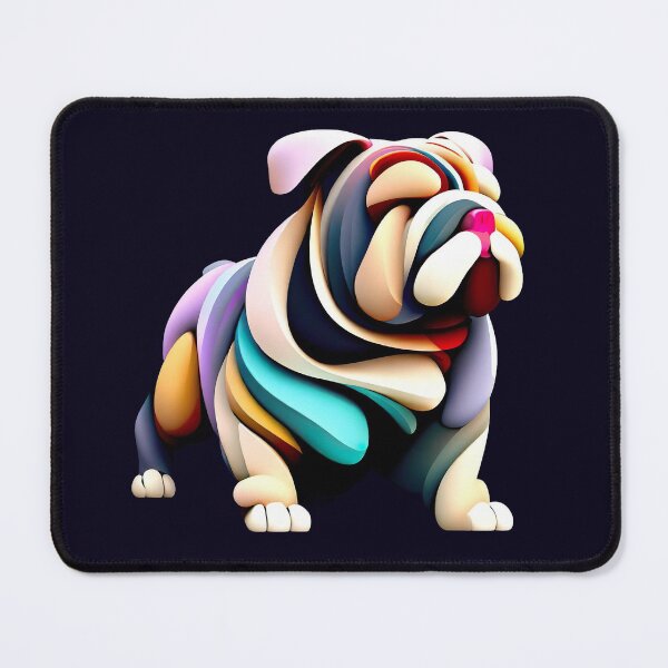 Item preview, Abstract Bulldog in Vibrant and Coloreful Art - Full Dogs Portrait designed and sold by Woof-n-Wear.