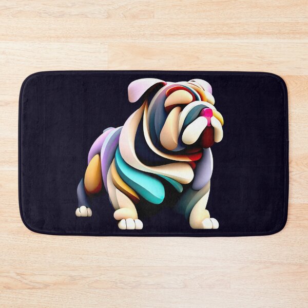 Item preview, Abstract Bulldog in Vibrant and Coloreful Art - Full Dogs Portrait designed and sold by Woof-n-Wear.