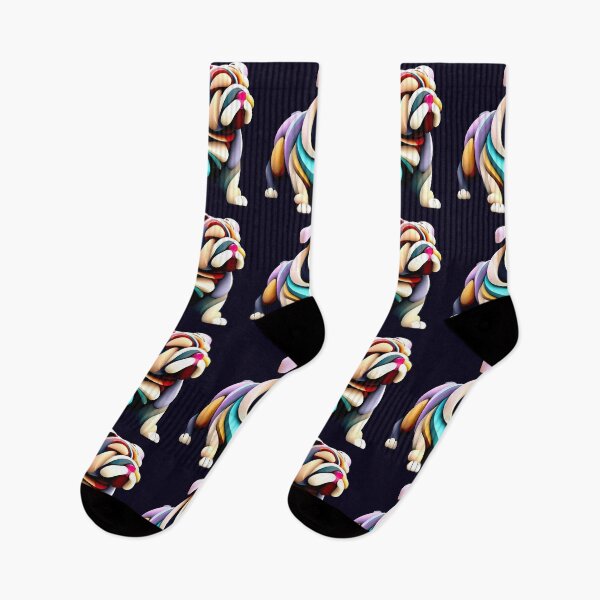 Item preview, Abstract Bulldog in Vibrant and Coloreful Art - Full Dogs Portrait designed and sold by Woof-n-Wear.