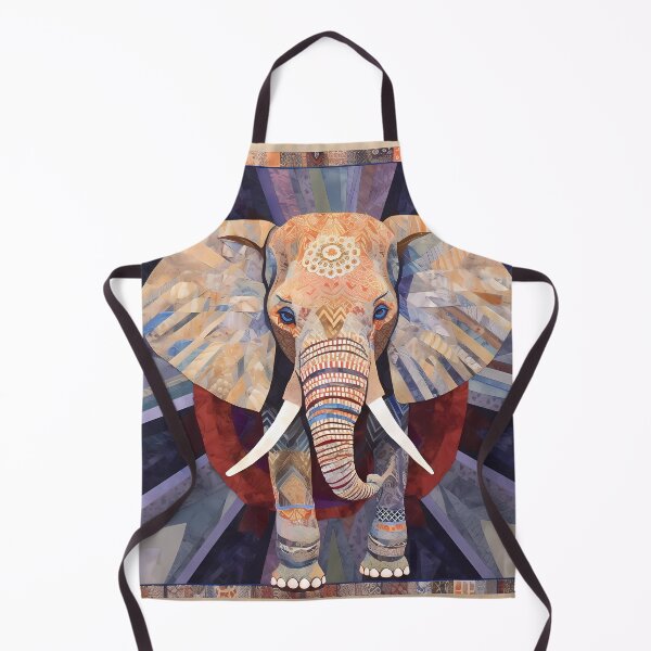 Item preview, Elephant with quilt design designed and sold by ZombiOctopi.