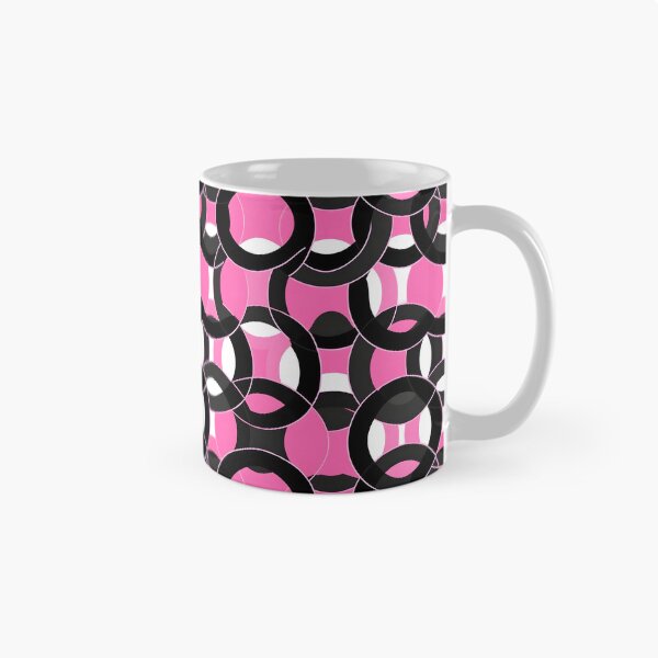 Item preview, Pink and Black Shapes Abstract Pattern  designed and sold by palaco210.