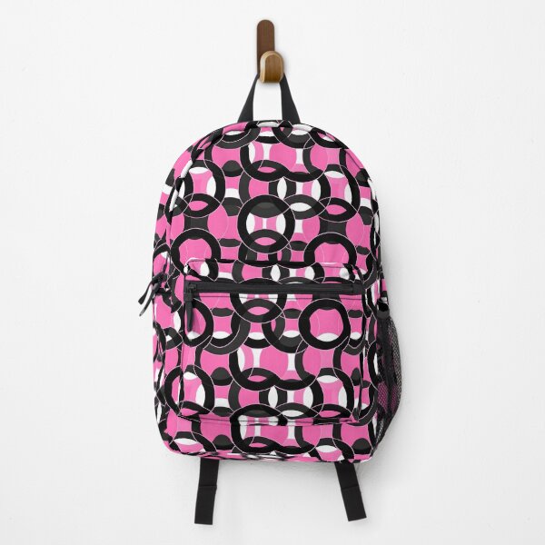 Item preview, Pink and Black Shapes Abstract Pattern  designed and sold by palaco210.