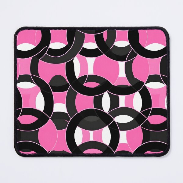 Item preview, Pink and Black Shapes Abstract Pattern  designed and sold by palaco210.
