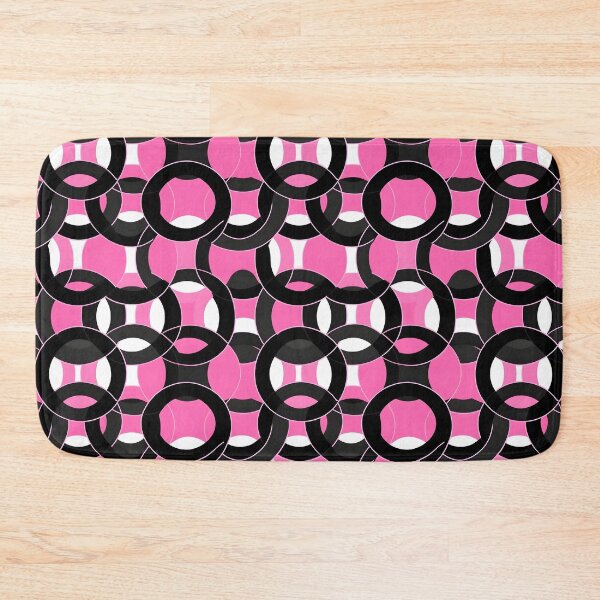 Item preview, Pink and Black Shapes Abstract Pattern  designed and sold by palaco210.