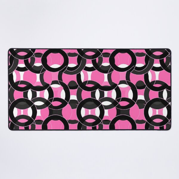 Item preview, Pink and Black Shapes Abstract Pattern  designed and sold by palaco210.