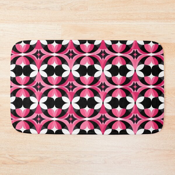 Item preview, Pink and Black Shapes Abstract Pattern  designed and sold by palaco210.