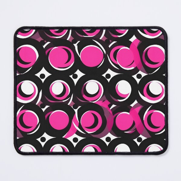 Item preview, Pink and Black Shapes Abstract Pattern  designed and sold by palaco210.