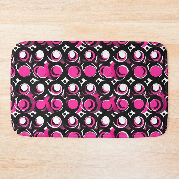 Item preview, Pink and Black Shapes Abstract Pattern  designed and sold by palaco210.