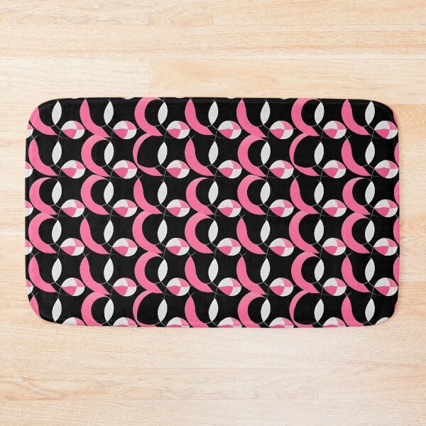 Item preview, Pink and Black Shapes Abstract Pattern  designed and sold by palaco210.