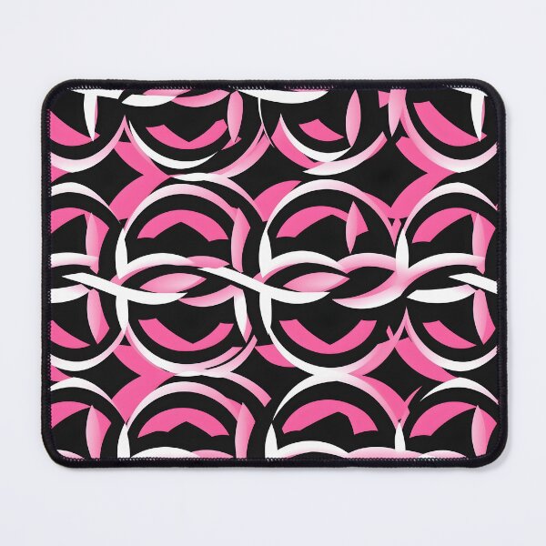 Item preview, Pink and Black Shapes Abstract Pattern  designed and sold by palaco210.