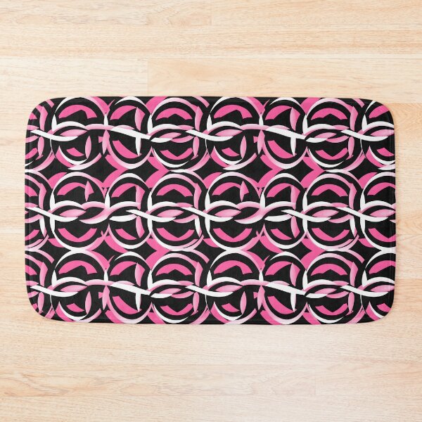 Item preview, Pink and Black Shapes Abstract Pattern  designed and sold by palaco210.