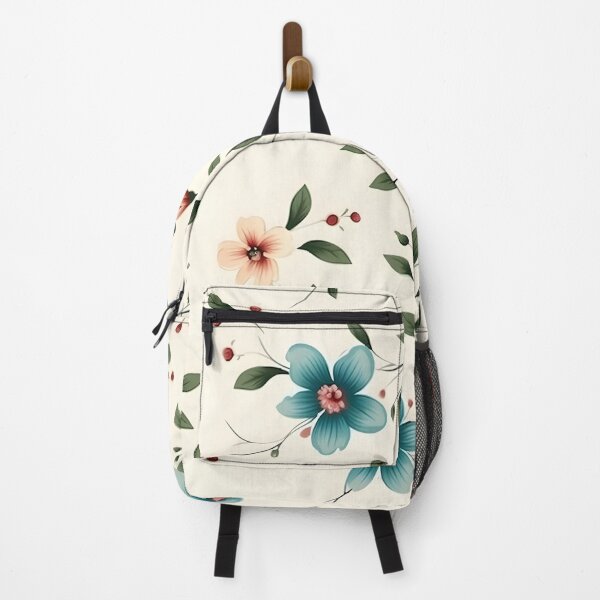 Artikelvorschau, florales abstraktes florales nahtloses Muster in Hellbeige und Blau entworfen und verkauft von LuisaYas.
