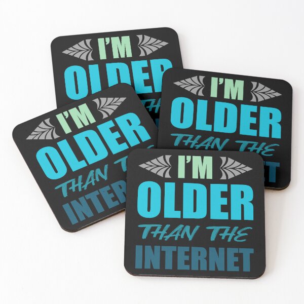 Item preview, I'm old than internet - shirt design - Sticker Redbubble designed and sold by bluehatgraphics.
