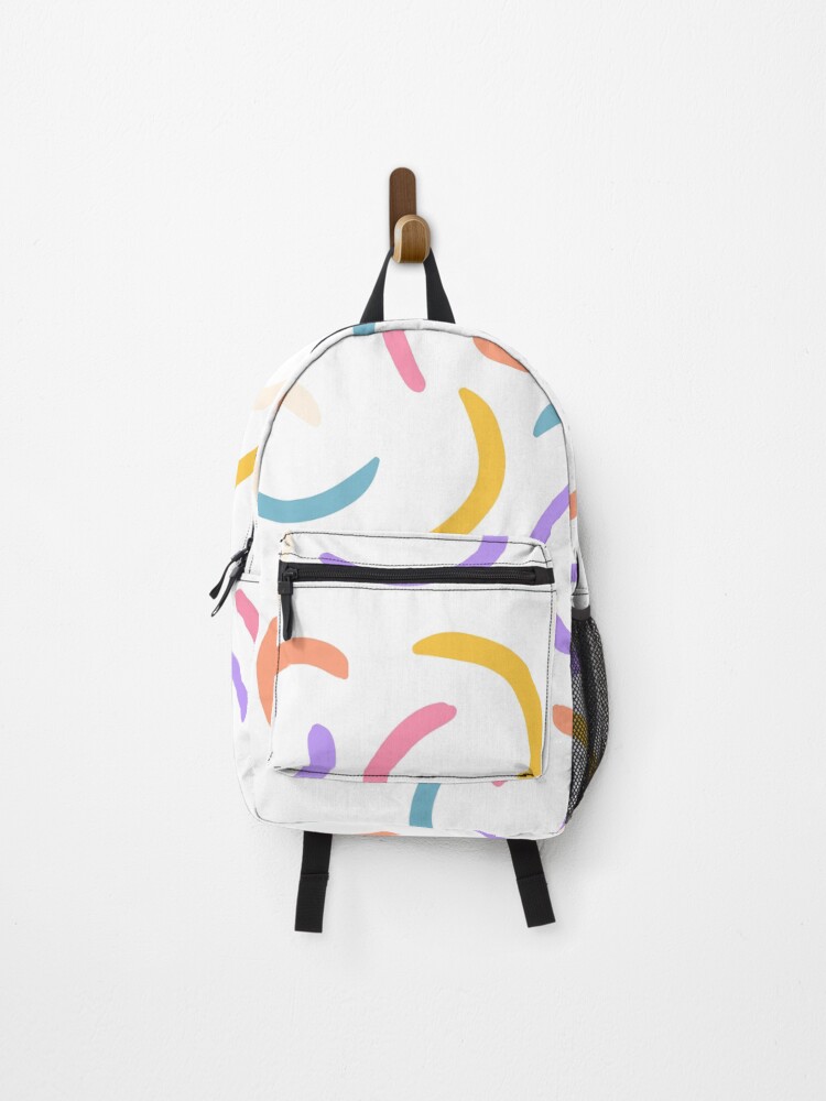 Thumbnail 1 of 3, Backpack, Curved Lines designed and sold by InfinityPattern.