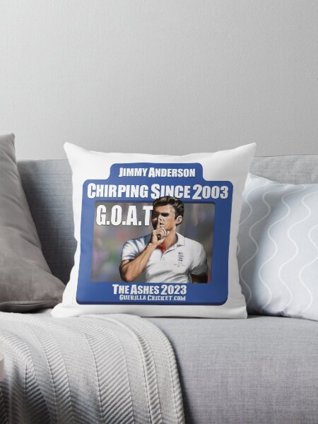 Jimmy Anderson G.O.A.T Throw Pillow