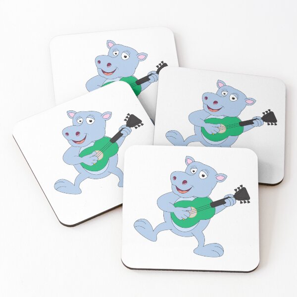 Item preview, Animal Playing Instrument Hippo Plays The Guitar designed and sold by ELOgift.