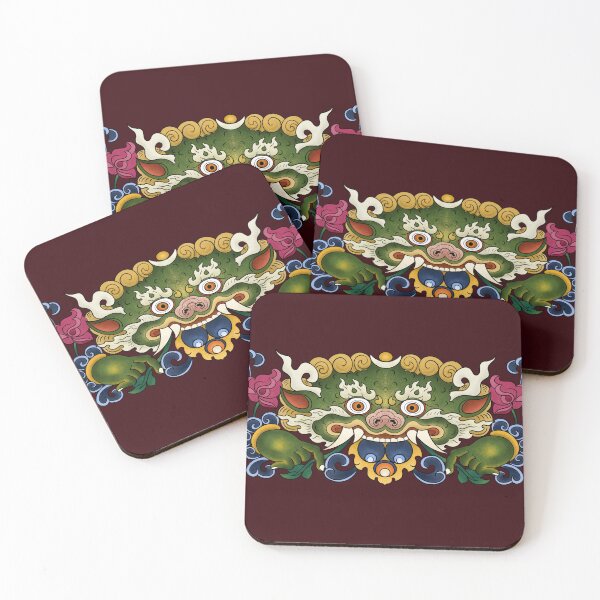 Item preview, BHUTAN DRAGON-maroon designed and sold by BEATRIZ ABAITUA.