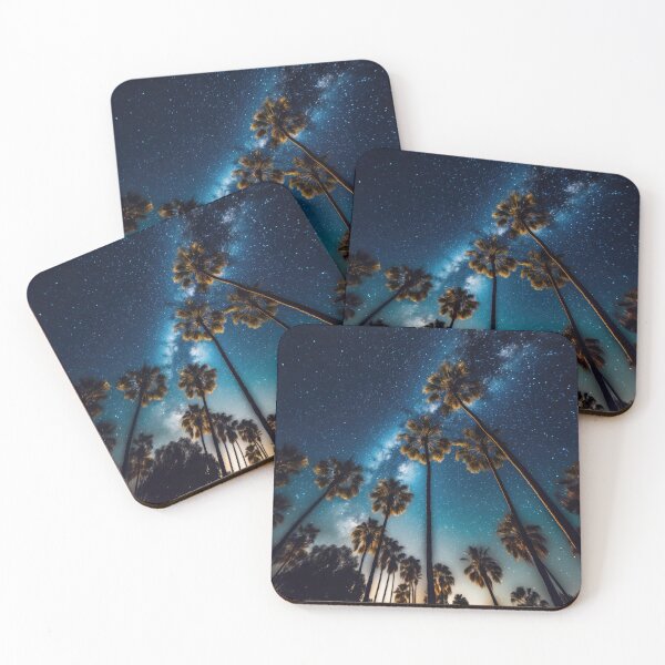 Item preview, Palm Trees at Night with Starry Sky and Milky Way designed and sold by MagicStrawberry.