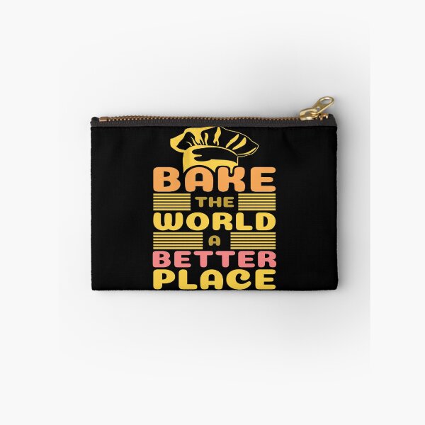 Item preview, Bake the world a better place - shirt design - Sticker Redbubble designed and sold by bluehatgraphics.