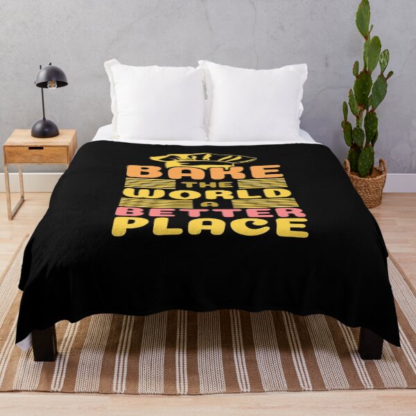 Item preview, Bake the world a better place - shirt design - Sticker Redbubble designed and sold by bluehatgraphics.