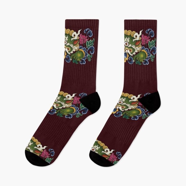 Item preview, BHUTAN DRAGON-maroon designed and sold by BEATRIZ ABAITUA.